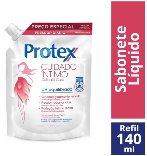 Sabonete Íntimo Líquido Protex Delicate Care 140Ml Refil
