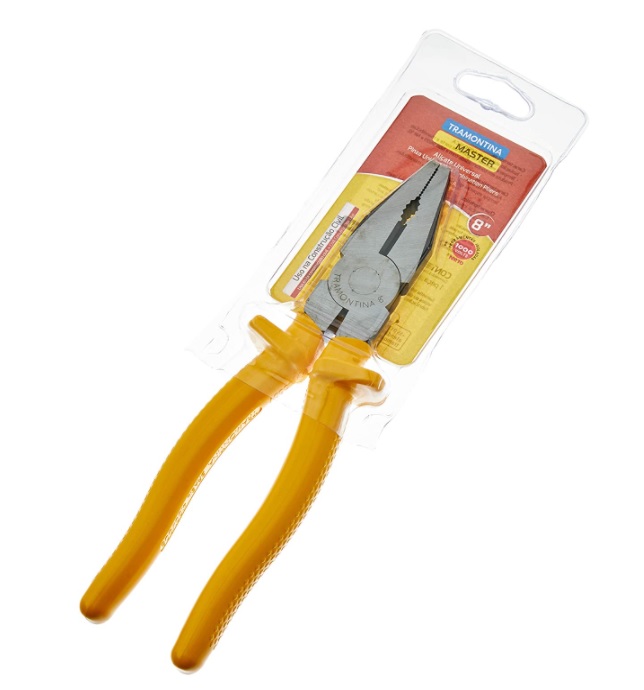 Tramontina 41001108, Alicate Universal 8”, Amarelo