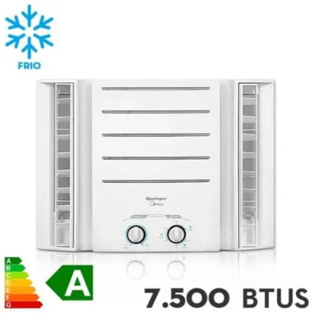 Ar-condicionado de Janela Springer Midea – 7.500 BTUs Frio QCI078BB
