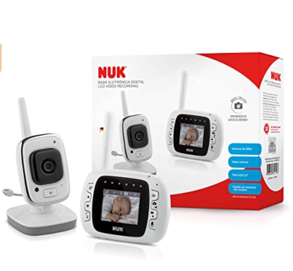 Babá Eletrônica Digital LCD Vídeo Recording – NUK, Branco