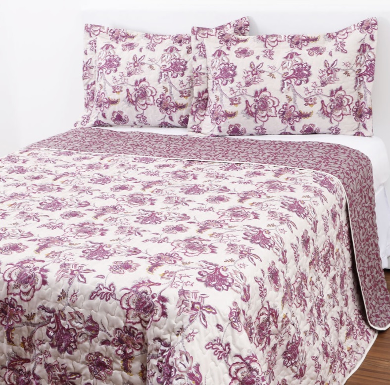 Colcha Queen Boutis Ianna com 2 Porta Travesseiros – Casa & Conforto