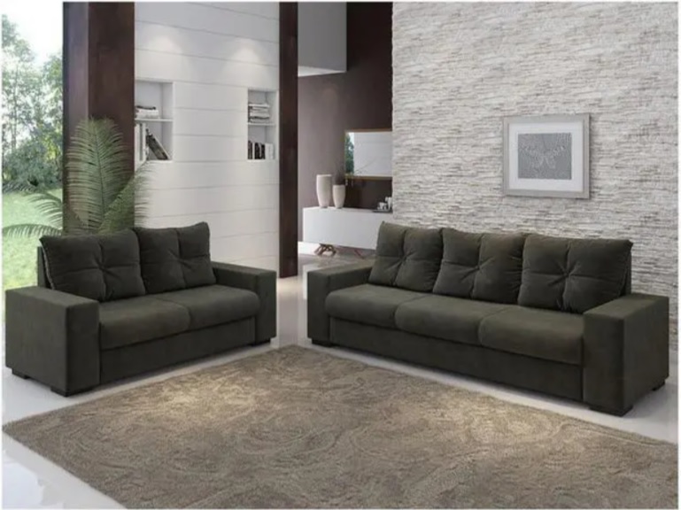 Conjunto de Sofás 2 e 3 Lugares Viarte – Luminos Viero Móveis