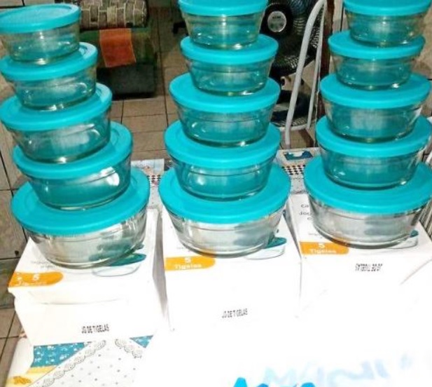 Conjunto de Tigelas de Vidro 15 Peças Casambiente – JGTI023/03
