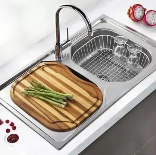 Cuba Dupla de Sobrepor para Cozinha Franke – Inox Retangular 86x51cm Onda Dupla