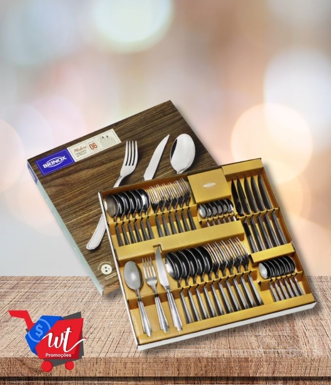 Faqueiro Brinox Módena Inox – 42 peças