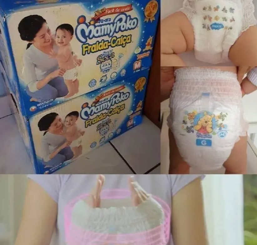 Fralda-Calça Super Seca MamyPoko Tamanho M, 76 unidades