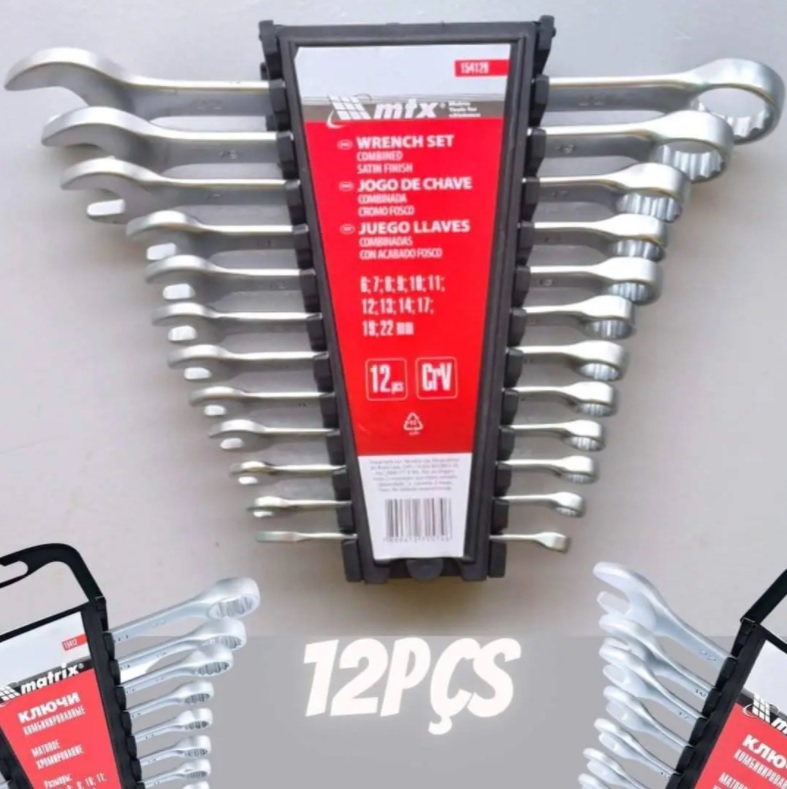 Jogo de Chaves Combinada MTX – 154129 12 Peças 6-22mm