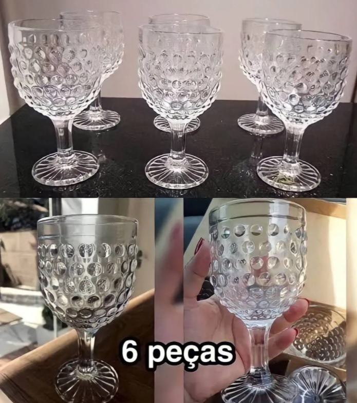 Jogo de Taças de Vidro 6 Peças 265ml Casambiente – Acqua