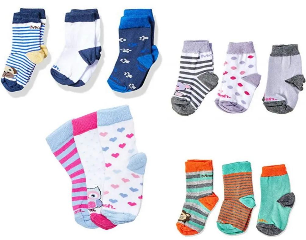 Kit 3 Pares Meia Casual, Mash, Bebê