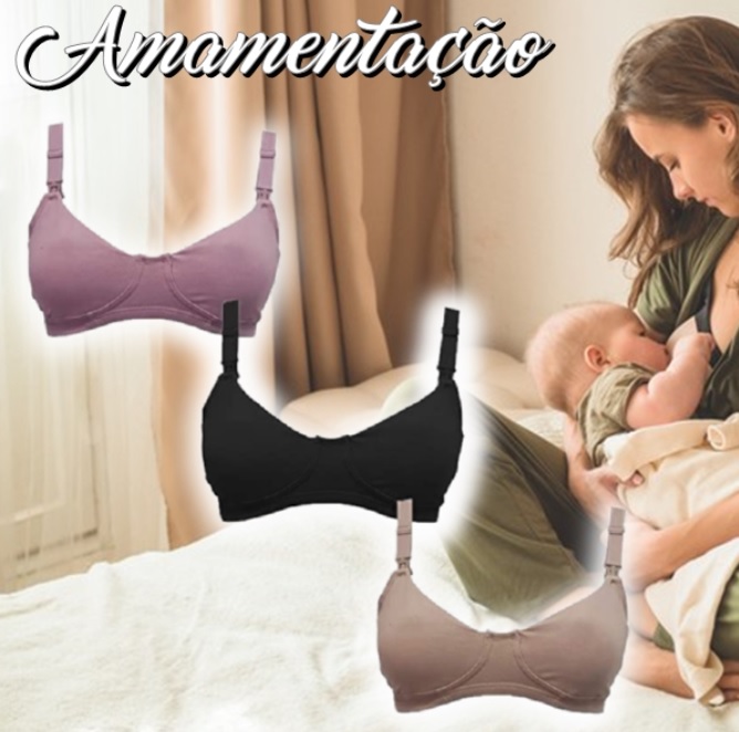 Kit 3 Sutiãs De Amamentação BOYOU Basico Maternidade Soutien para Amamentar Gestante