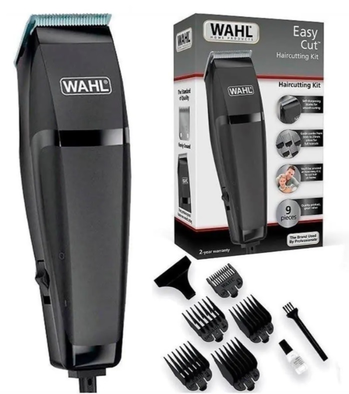 Máquina de Cortar Cabelo Wahl Easy Cut com 5 Pentes – Preta