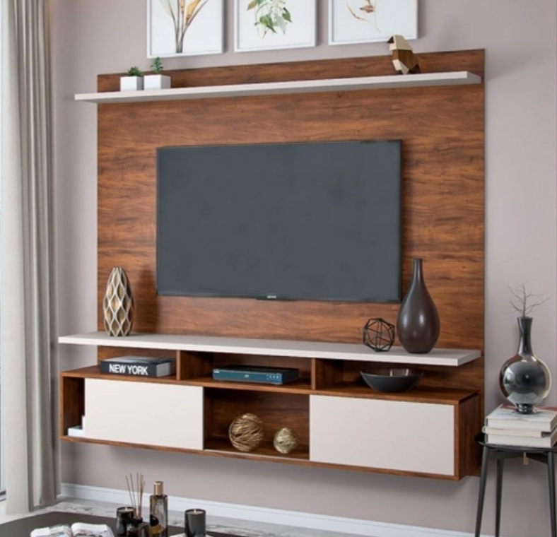 Painel para TV até 55 Polegadas Supreme Viero Imbuia / Off White