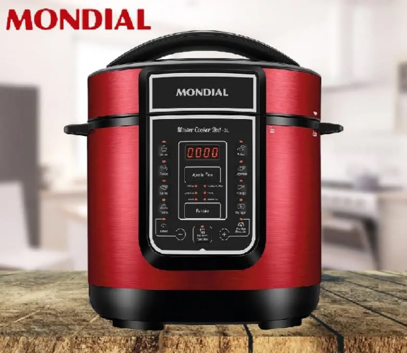 Panela Elétrica de Pressão Mondial Digital Master Cooker PE-41 3 Litros – Vermelha