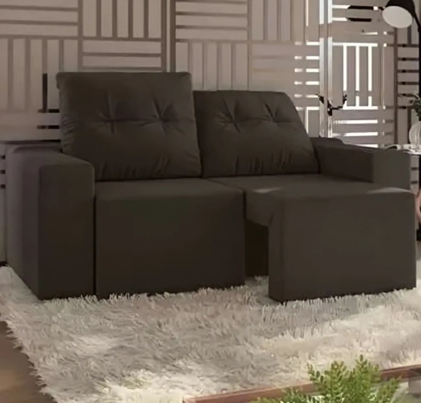 Sofá Retrátil Reclinável 3 Lugares Suede Veludo – Moscow BestHouse