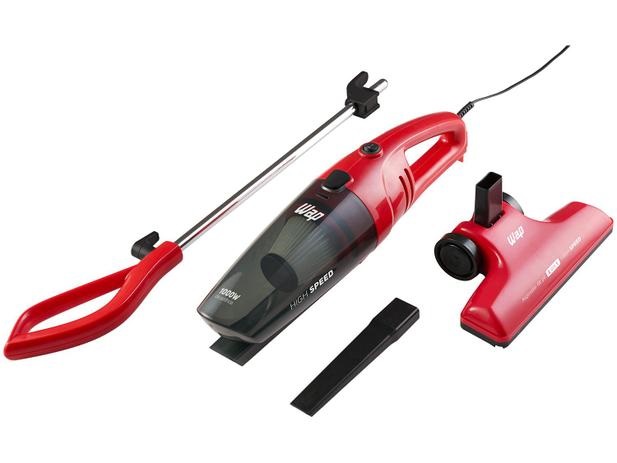 Aspirador de Pó Portátil e Vertical Wap – Filtro HEPA 1000W High Speed Vermelho e Preto