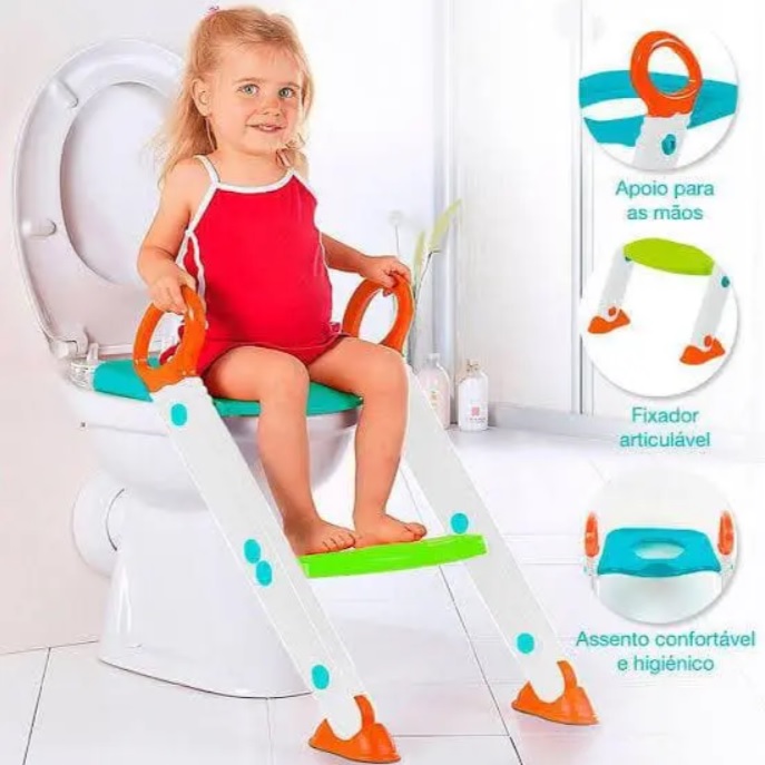 Assento Redutor com Escada, Buba, Azul