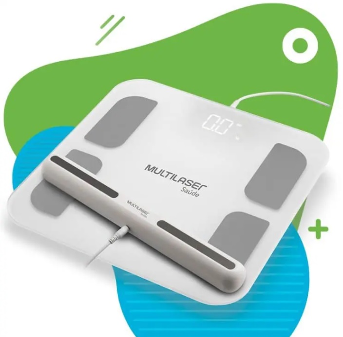 Balança Digital de Bioimpedância Bluetooth – até 180kg Multilaser HC060