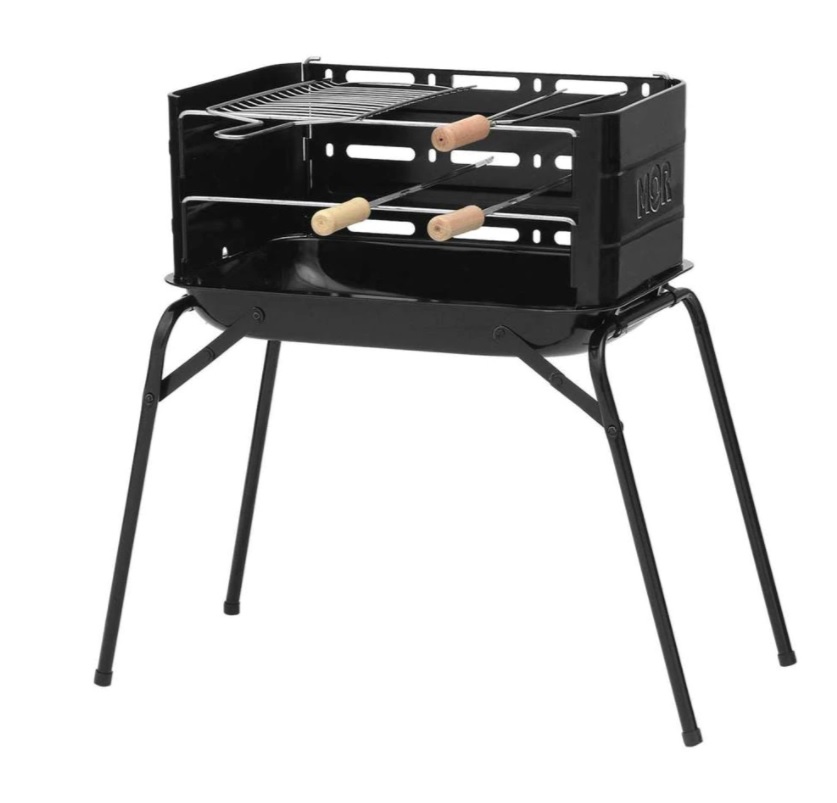 Churrasqueira Mor Montana 3005 em Aço Fácil de Montar com Grelha e 3 Espetos