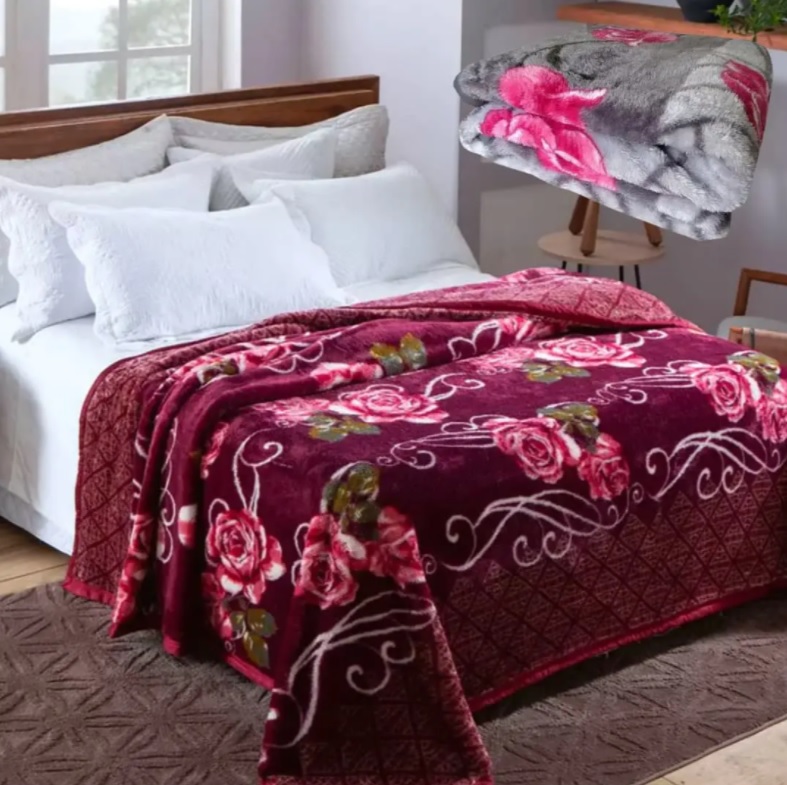 Cobertor Casal Jolitex Microfibra 100% Poliéster – Dyuri Columbia Vinho
