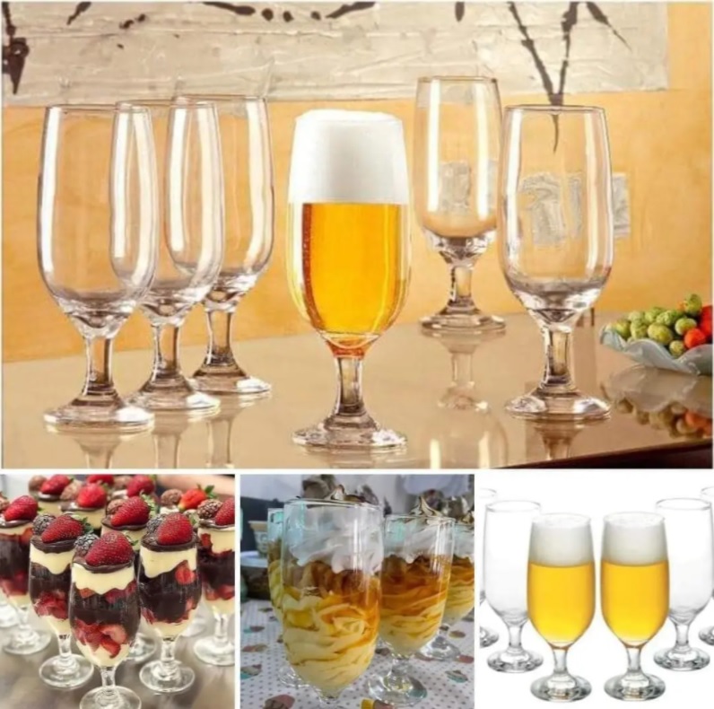 Jogo de Taças de Vidro 6 Peças 300ml Nadir Floripa