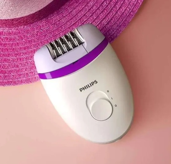 Depilador elétrico Satinelle Essential- Branco e Roxo -Bivolt-Philips, Philips, BRE22500, Branco e roxo