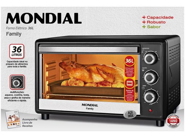 Forno Elétrico Mondial 36L com Timer Family – FR-17
