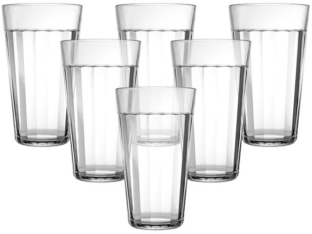 Jogo de Copos de Vidro 450ml – 6 Peças Americano Long Drink