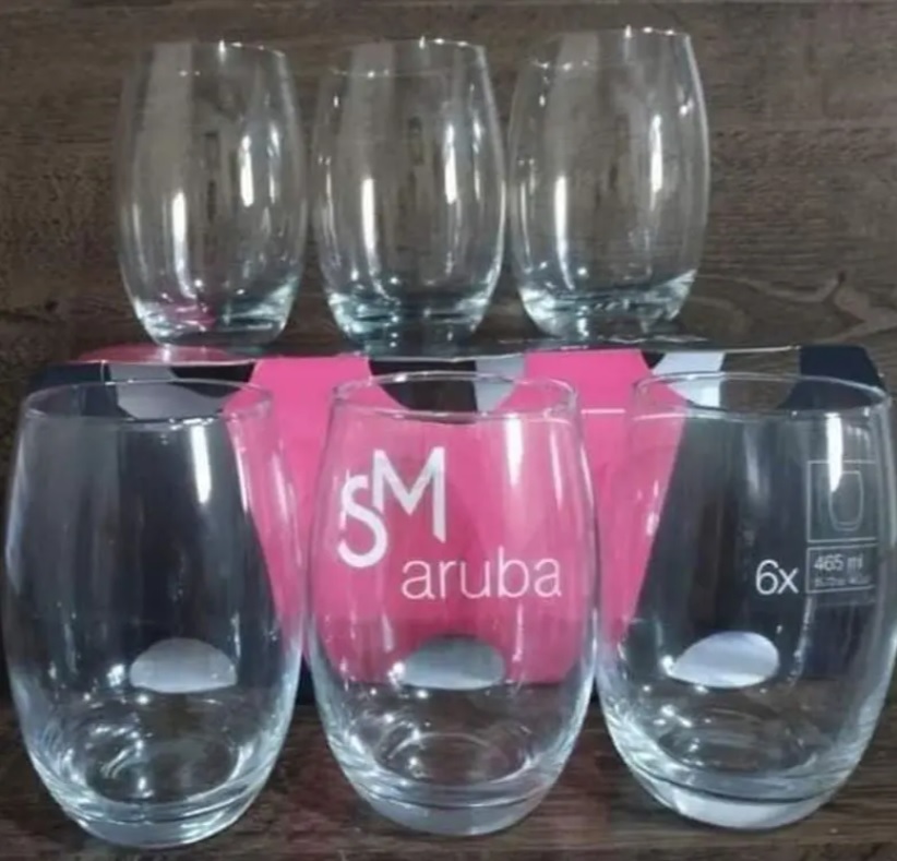 Jogo de Copos de Vidro 6 Peças 465ml Nadir – SM Aruba