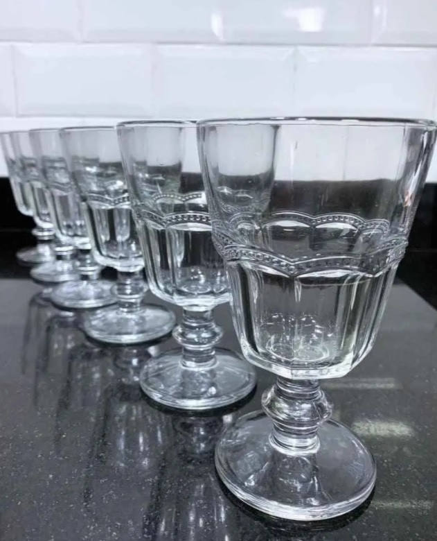 Jogo de Taças de Vidro 6 Peças 260ml Casambiente – Rendinha