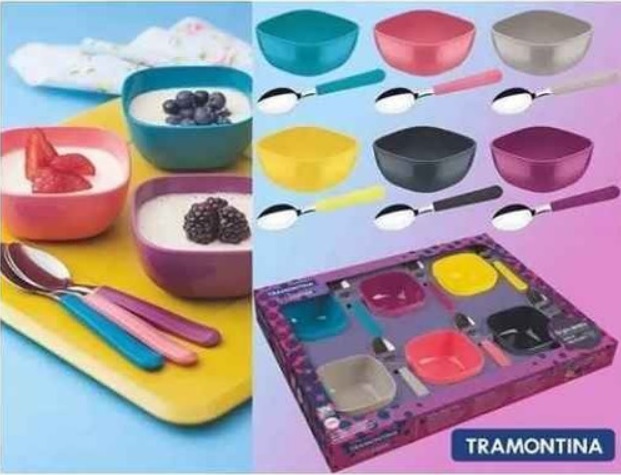 Kit para Sobremesa 12 Peças Tramontina Mixcolor Colorido