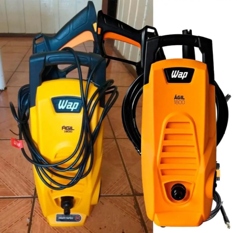 Lavadora Wap de Alta Pressão Ágil 1800 com Trava de Segurança 1300 PSI – Amarela/Preta