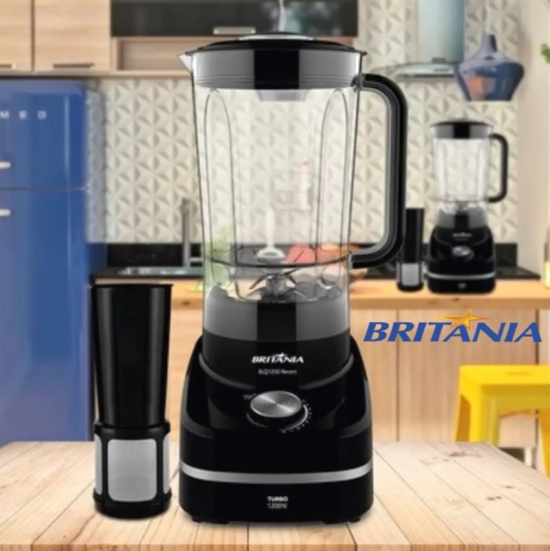 Liquidificador Revert Turbo, Preto, 1200W, 110v, Britânia