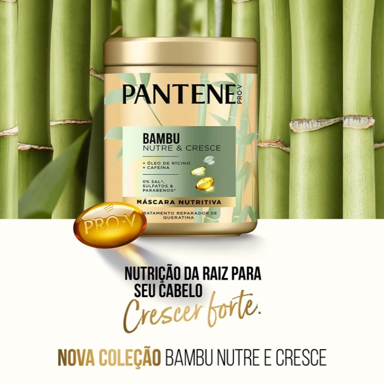 Máscara De Tratamento Pantene Bambu 600Ml, Pantene
