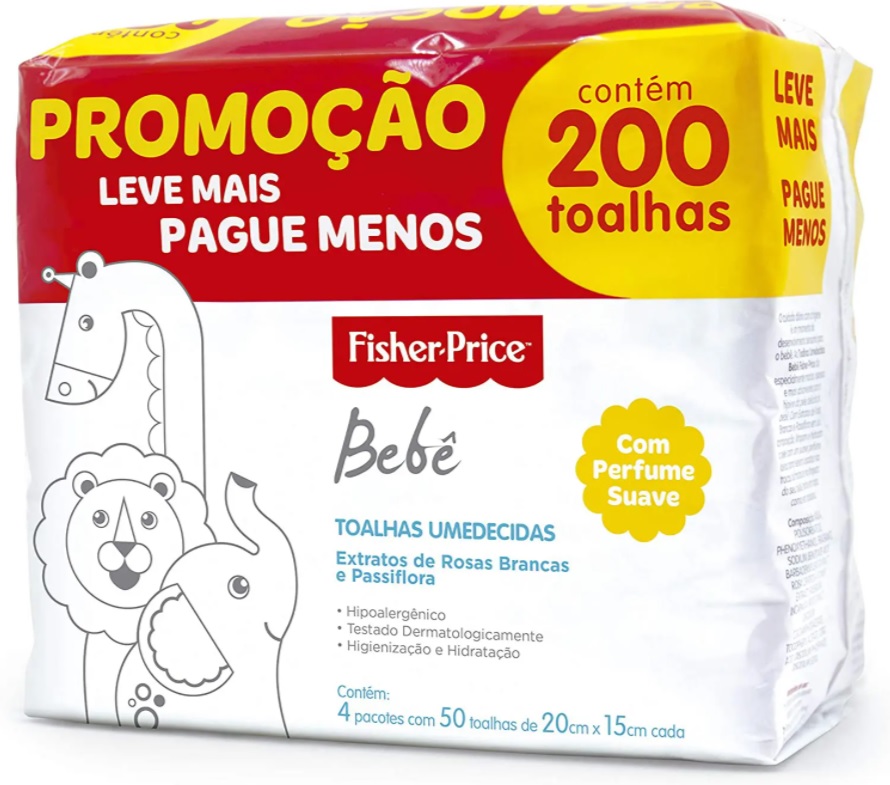 Pack Promocional Leve Mais Pague Menos Toalhas com perfume Fisher-Price