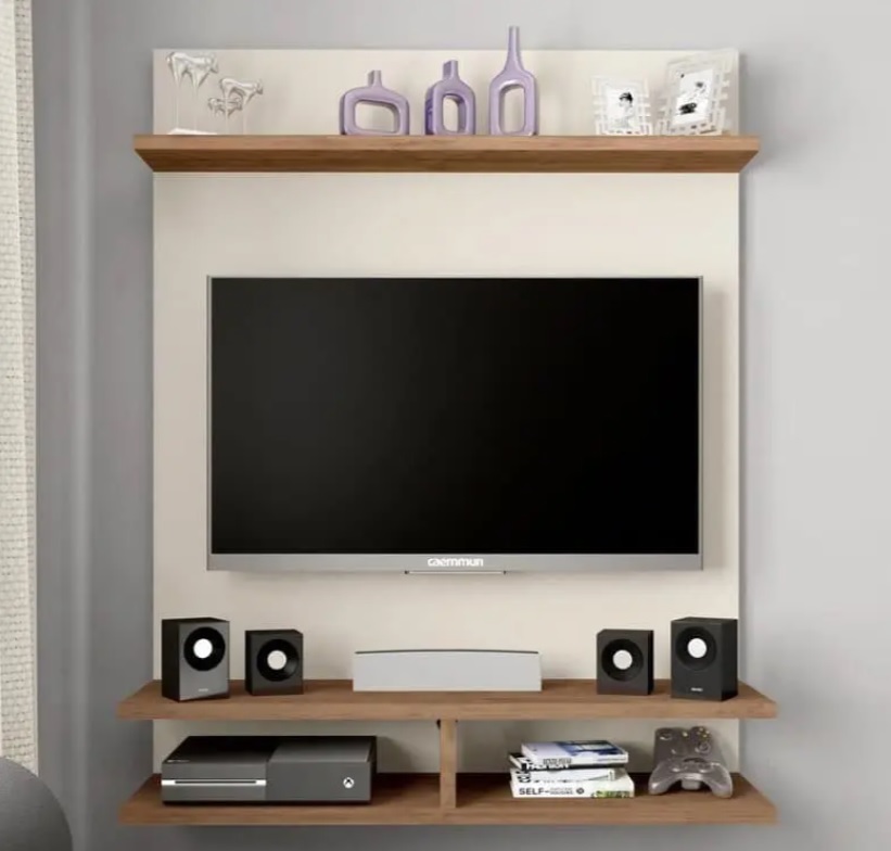 Painel para TV até 42” 1 Prateleira Caemmun – Fix