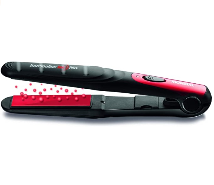 Prancha Alisadora Tourmaline Ion, Preto/Vermelho Mondial – P-11