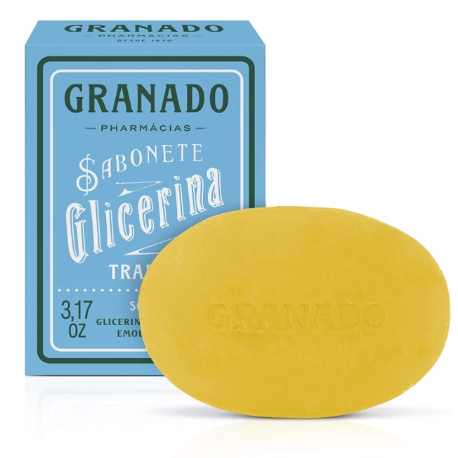 Sabonete Vegetal de Glicerina Tradicional, Granado, Amarelo, 90g