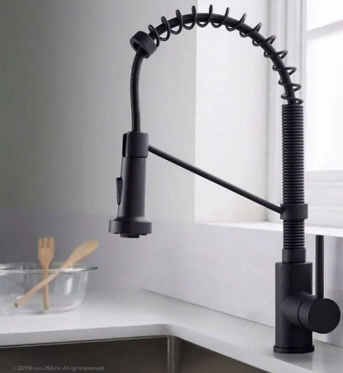 Torneira para Cozinha Gourmet de Mesa com Mola – Luxo Black Nell AM2672