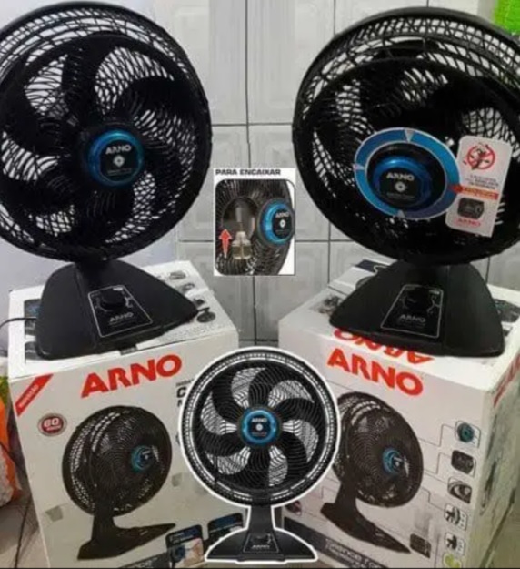 Ventilador Silence Force Repelente Líquido Arno Preto 110V
