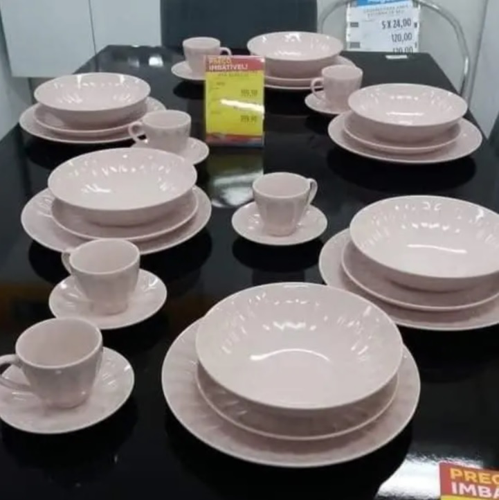 Aparelho de Jantar Chá 30 Peças Haus Cerâmica – Redondo Decorato