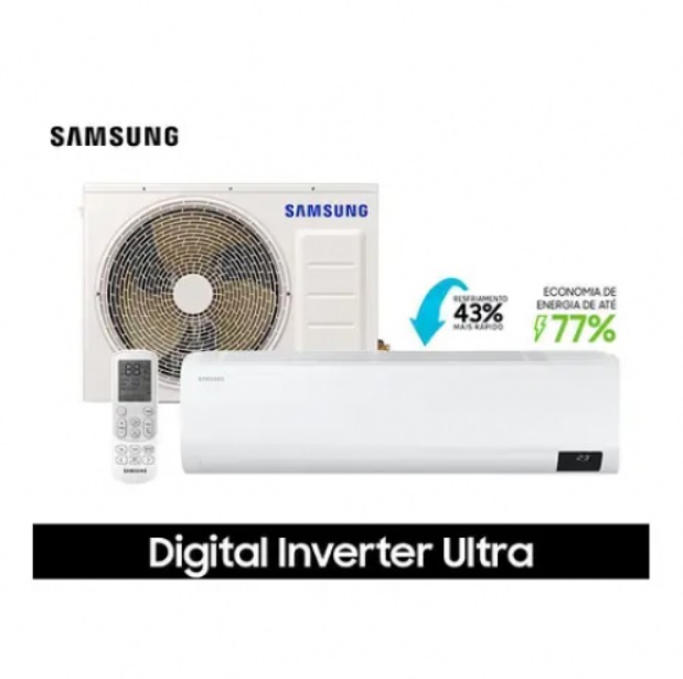 Ar Condicionado Split Hi Wall Samsung Digital Inverter Ultra 12.000 BTU/h Frio AR12TVHZDWKNAZ220 Volts