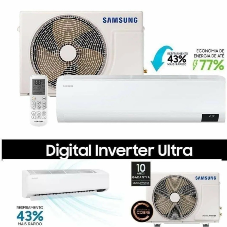 Ar Condicionado Split Samsung Digital Inverter Ultra 12000 BTUs Quente/Frio 220V AR12TSHZDWKNAZ