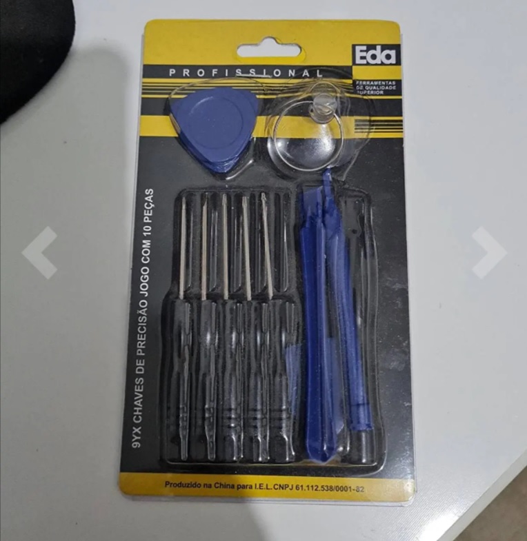 Chaves de precisão para celular com 10 peças EDA 9YX, Preto