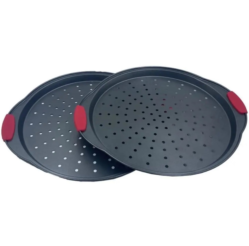 Conjunto de Formas para Pizza 2 peças Napoli em Aço Carbono – Basic+