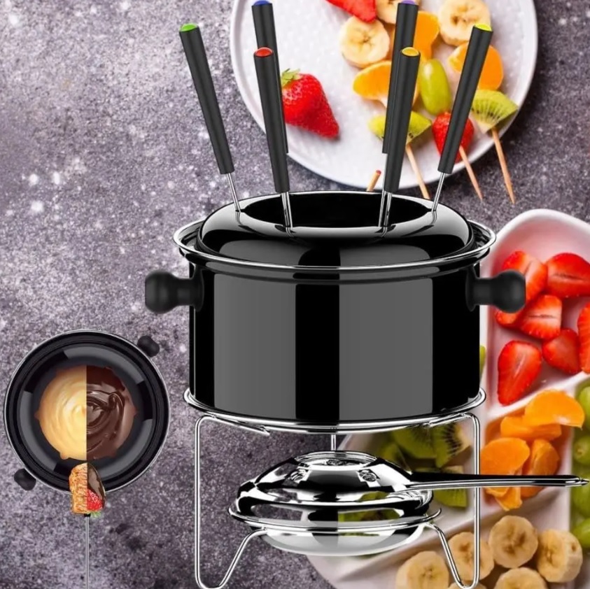 Conjunto para Fondue com 10 peças Richwell Preto