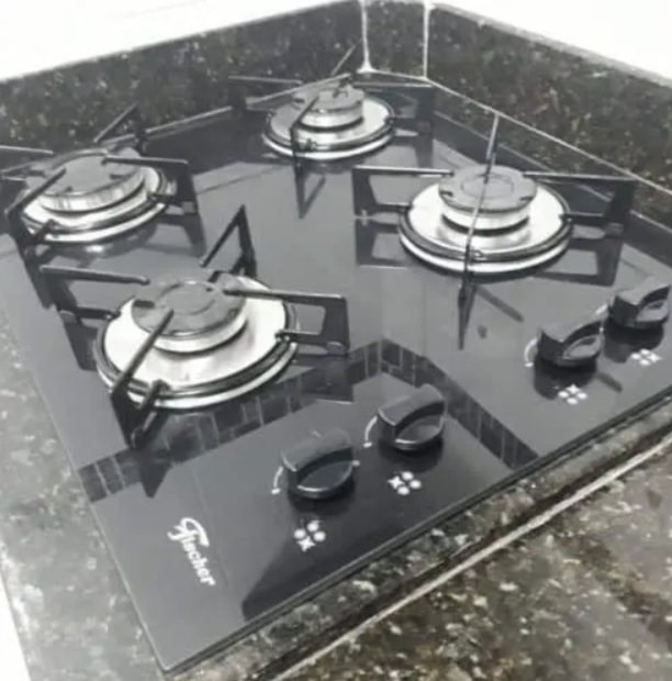 Cooktop 4 Bocas Fischer Preto a Gás GLP – 1519