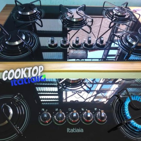 Cooktop a Gás 5 Bocas Itatiaia Preto – Bivolt