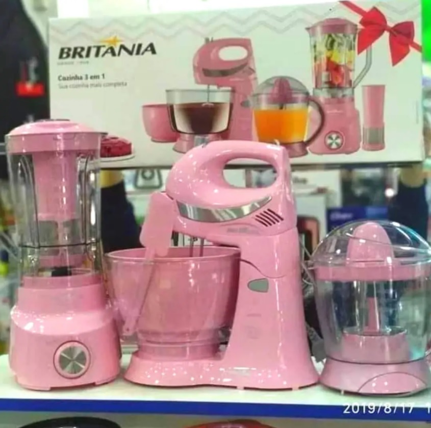 Cozinha Britânia 3 em 1 Rosa BKT09R