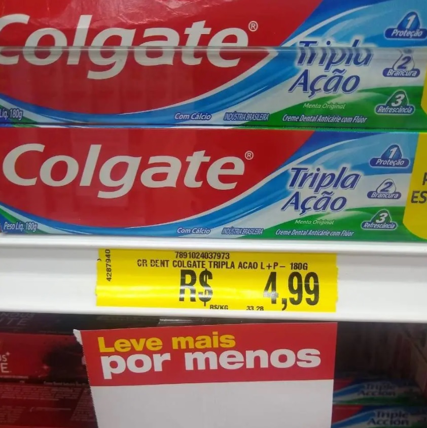 Creme Dental Colgate Tripla Ação Menta Original 180G