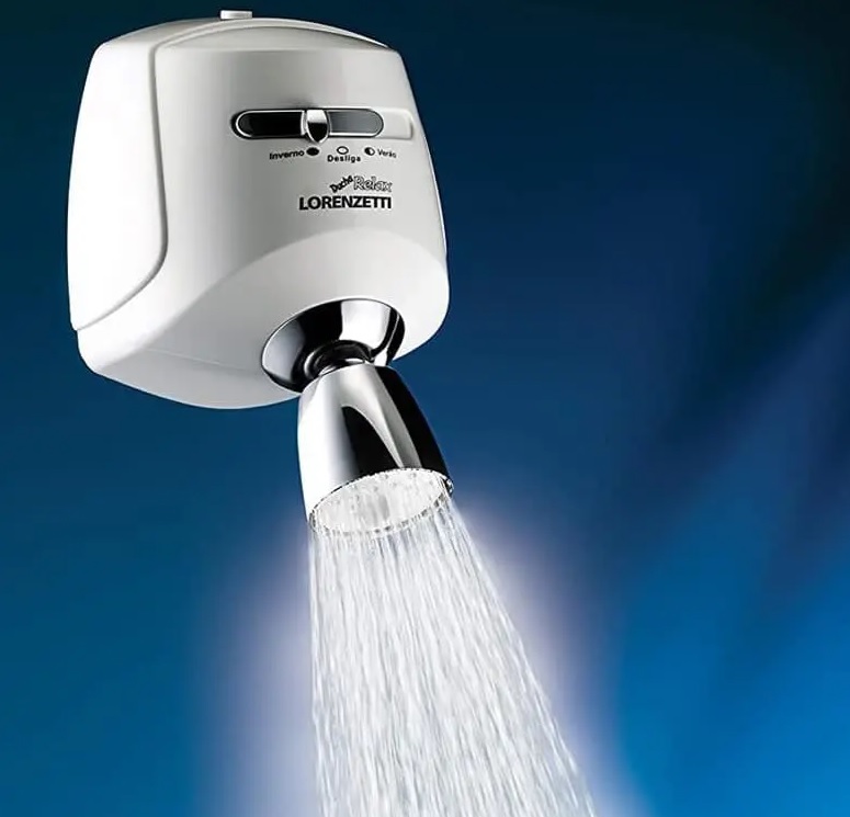 Ducha Relax 127V 5500W, Lorenzetti, 7540117, Branco/Cromado, Pequeno